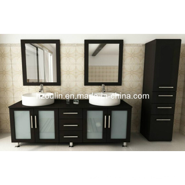 Double Sink Wooden Bathroom Vanity (BA-1119)